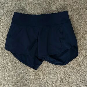 Lululemon speed up shorts size 4 with 4 inch inseam navy